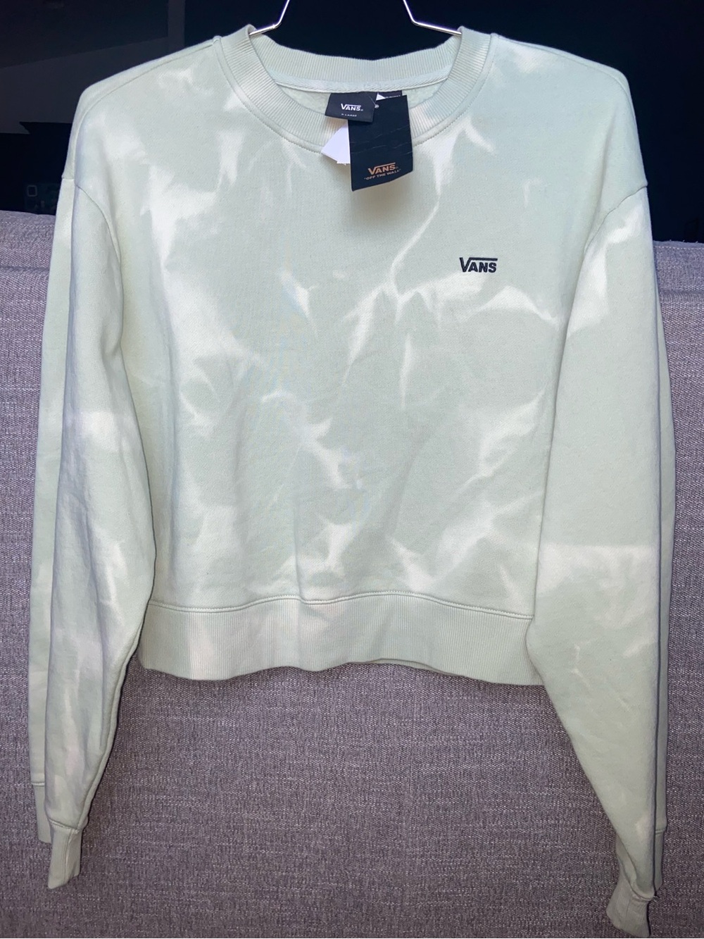 Vans Women's Light Mint Tie-Dye Crew Sweatshirt— NEW!